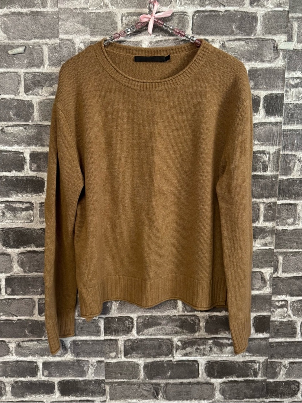 Jenni Kayne Everyday Sweater camel brown wool cashmere
